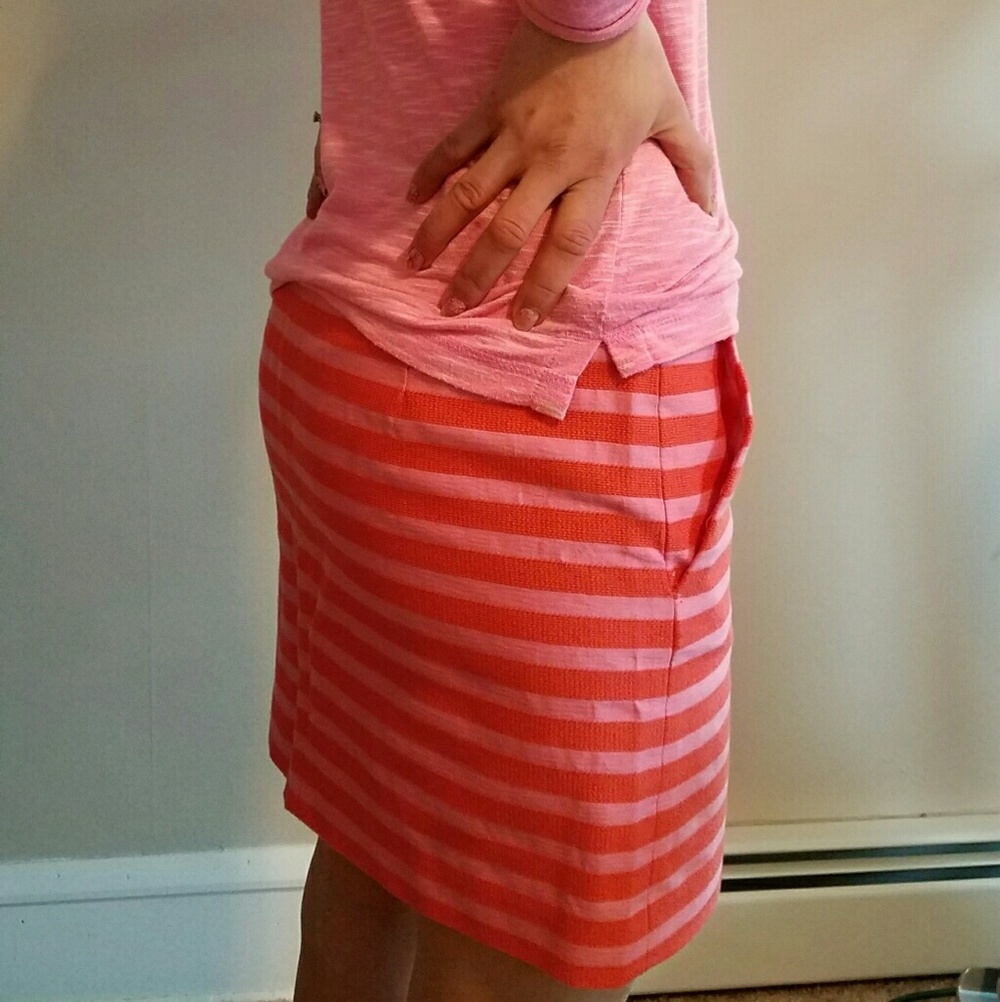 J. Crew Stripe Mini Skirt Size 0 Summer 13 - Picture 8 of 12